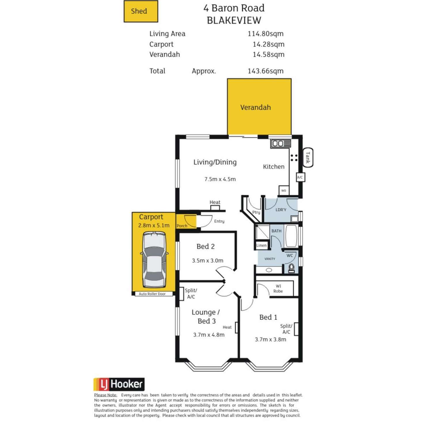 Floorplan of Homely house listing, 4 Baron Road, Blakeview SA 5114