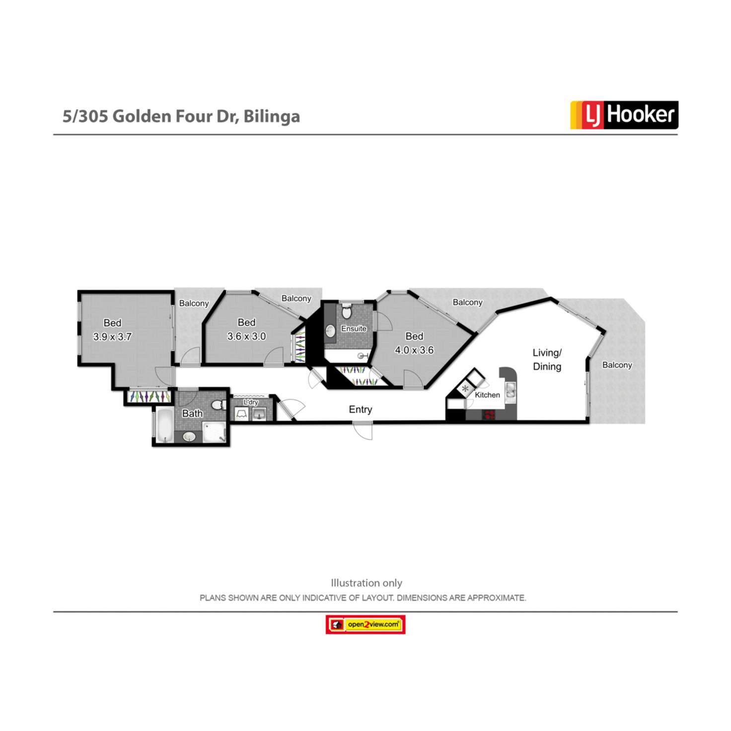 Floorplan of Homely apartment listing, 5/305 Golden Four Drive, Bilinga QLD 4225