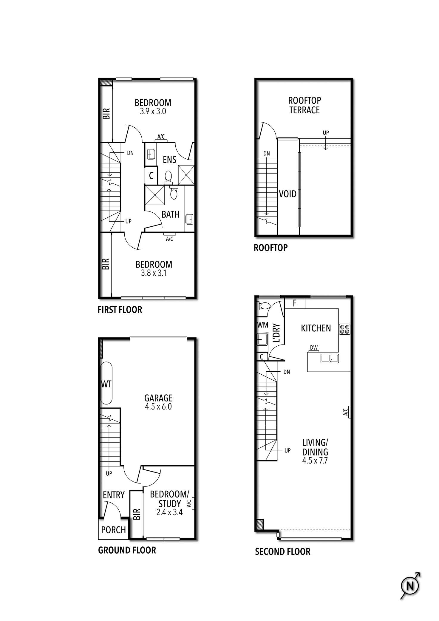 Floorplan of Homely townhouse listing, 26/6 Reid Street, Fitzroy North VIC 3068