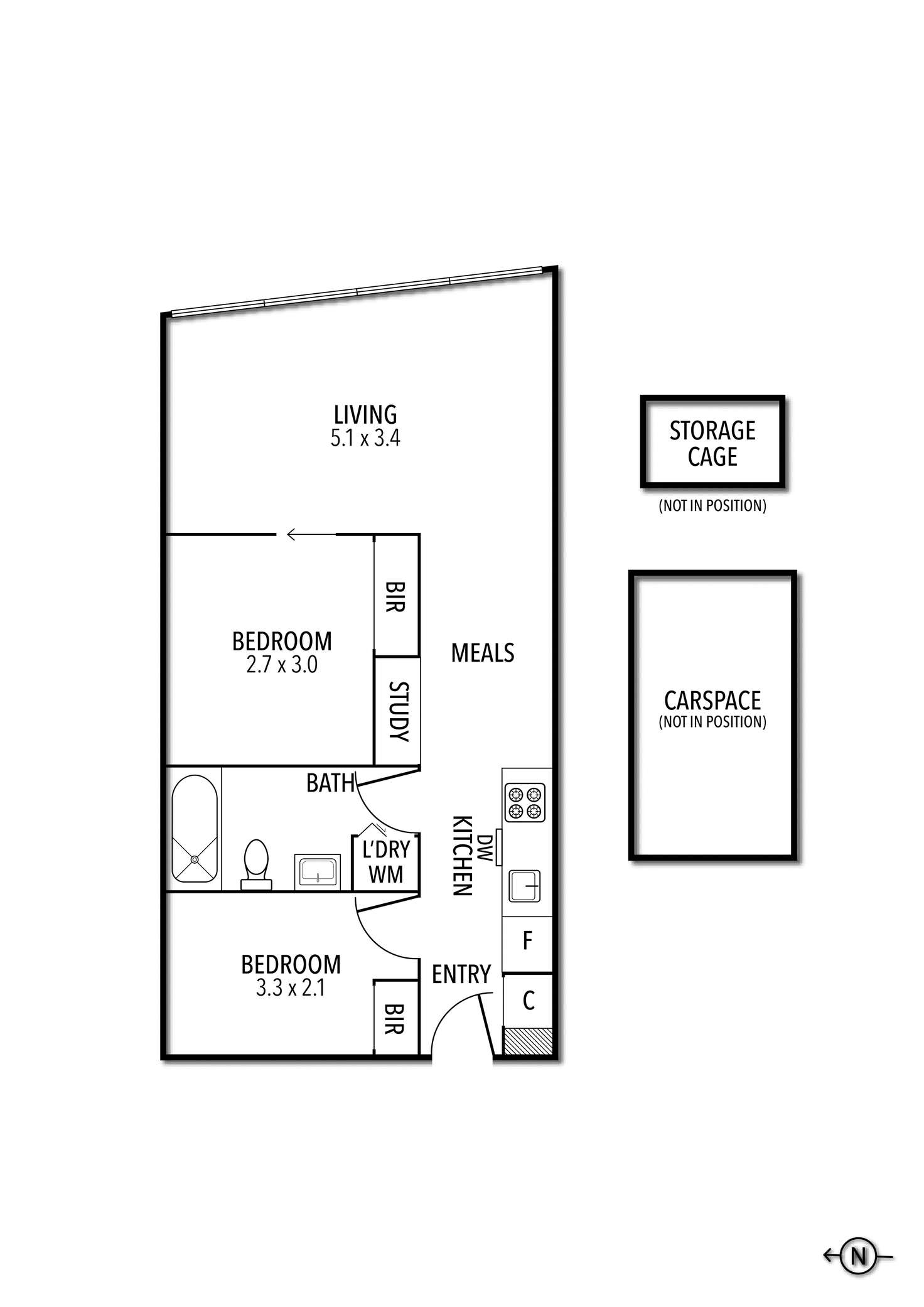 Floorplan of Homely apartment listing, 2006/18 Mt Alexander Road, Travancore VIC 3032