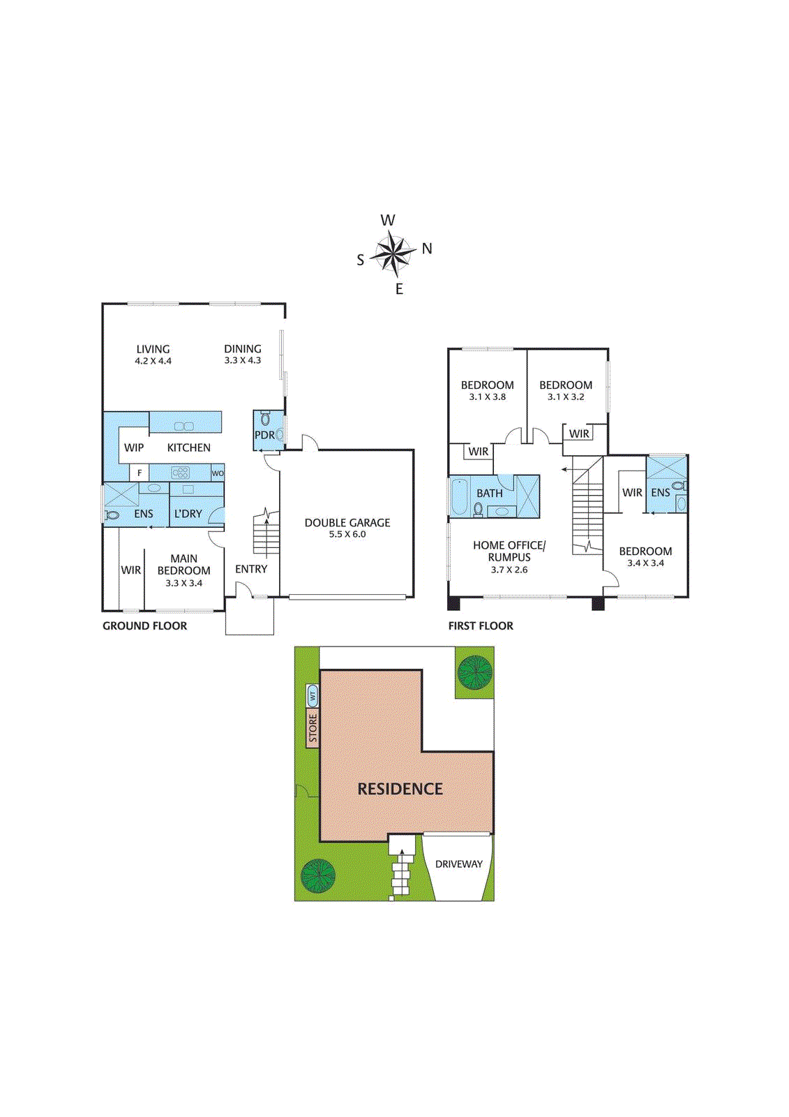 Floorplan of Homely townhouse listing, 8 Braeside Avenue, Rosanna VIC 3084