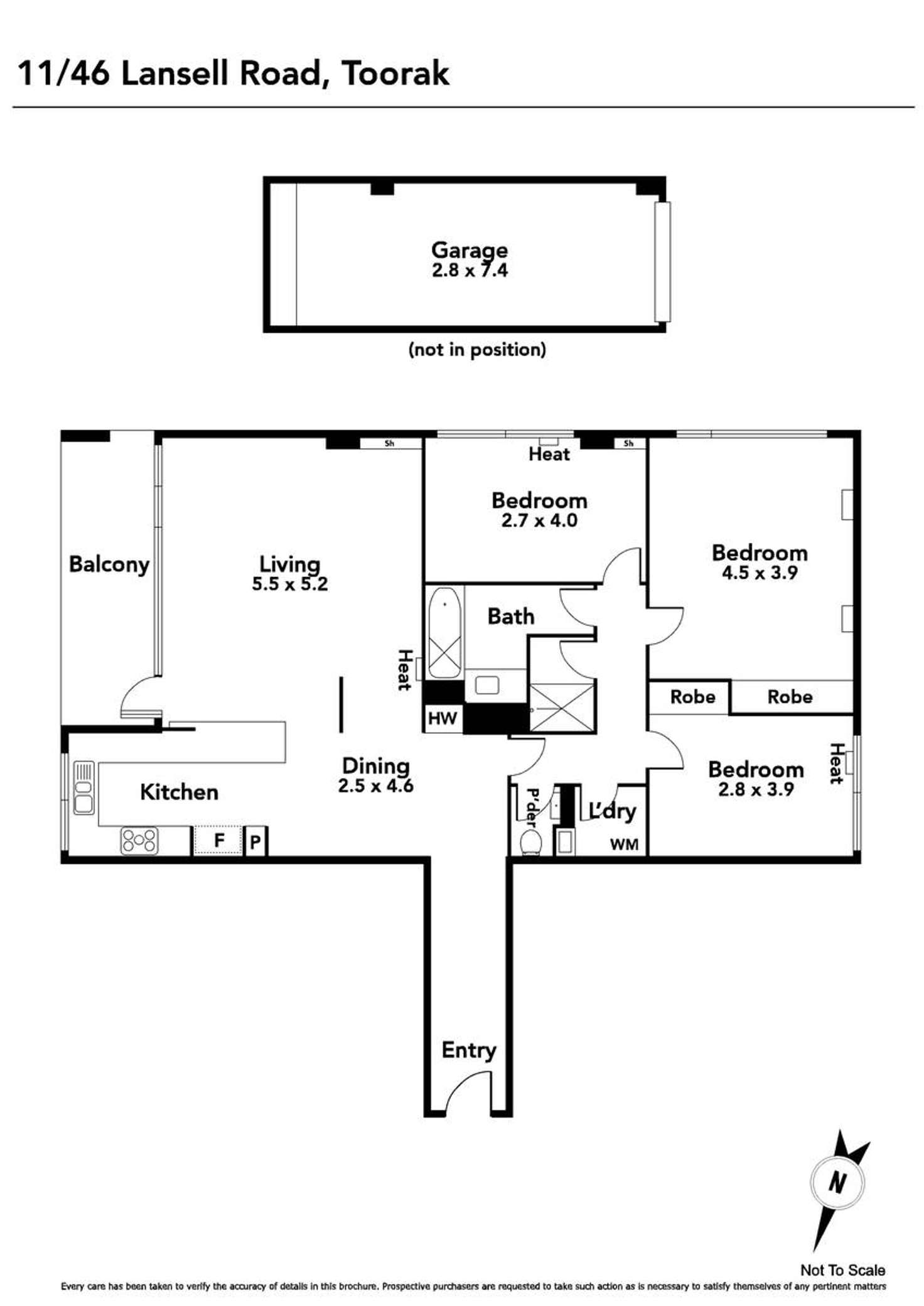 Floorplan of Homely apartment listing, 11/46 Lansell Road, Toorak VIC 3142