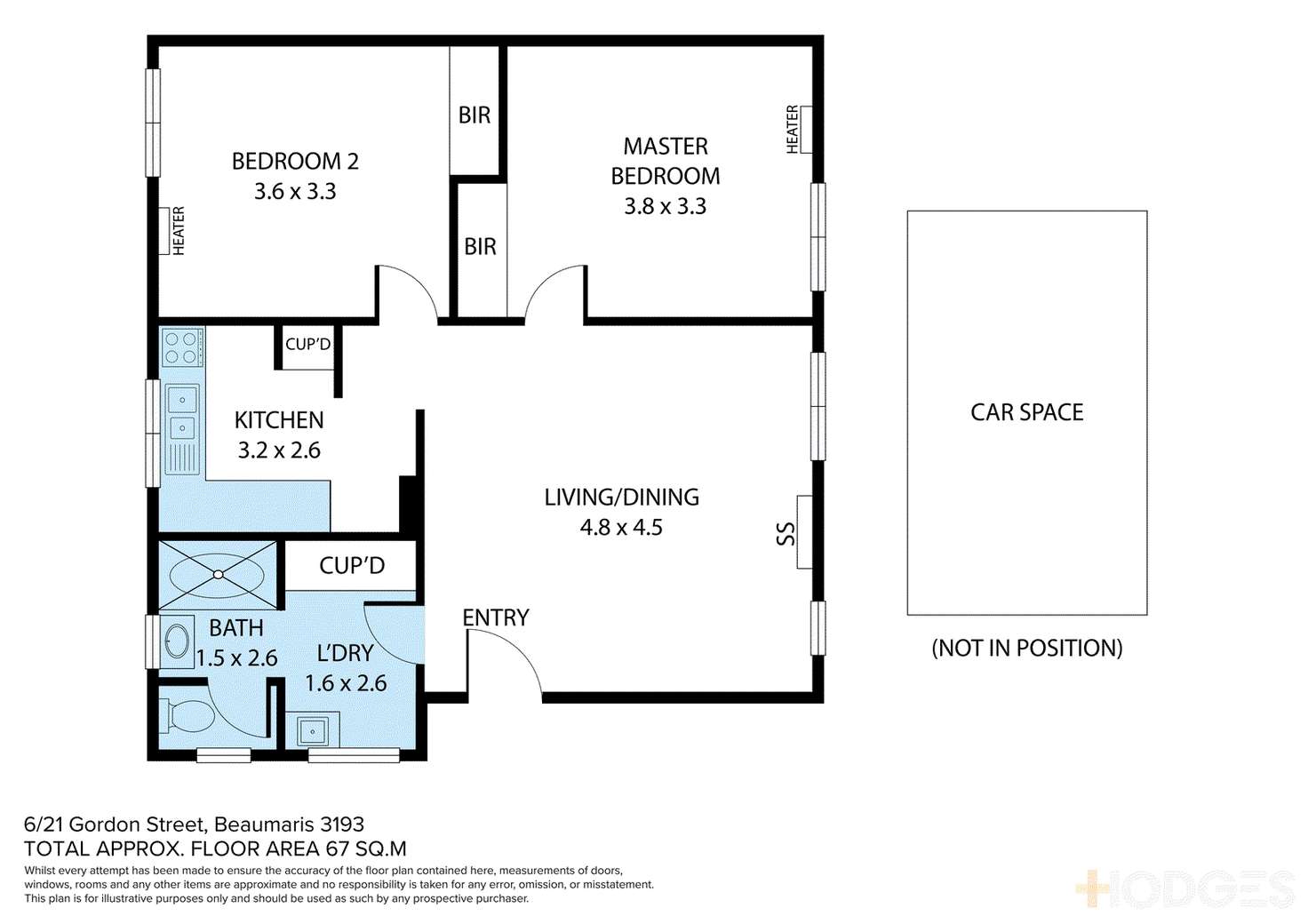 Floorplan of Homely apartment listing, 6/21 Gordon Street, Beaumaris VIC 3193
