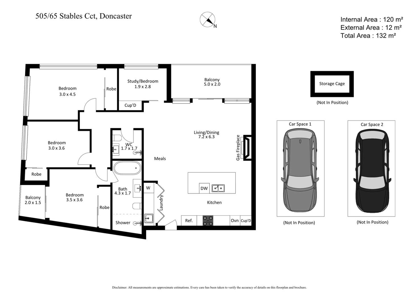Floorplan of Homely apartment listing, 505/65 Stables Circuit, Doncaster VIC 3108