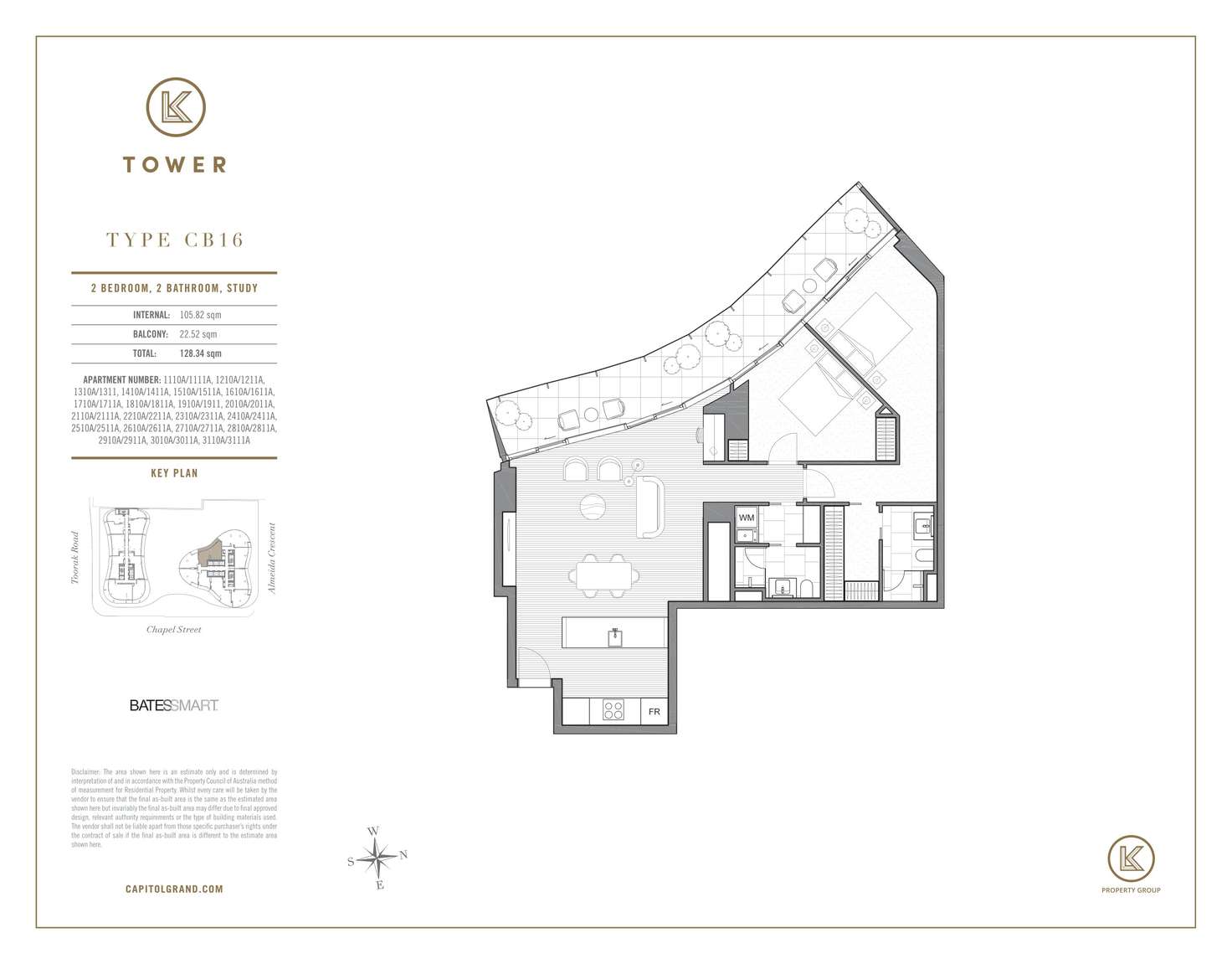 Floorplan of Homely apartment listing, 1309/1 Almeida Crescent, South Yarra VIC 3141