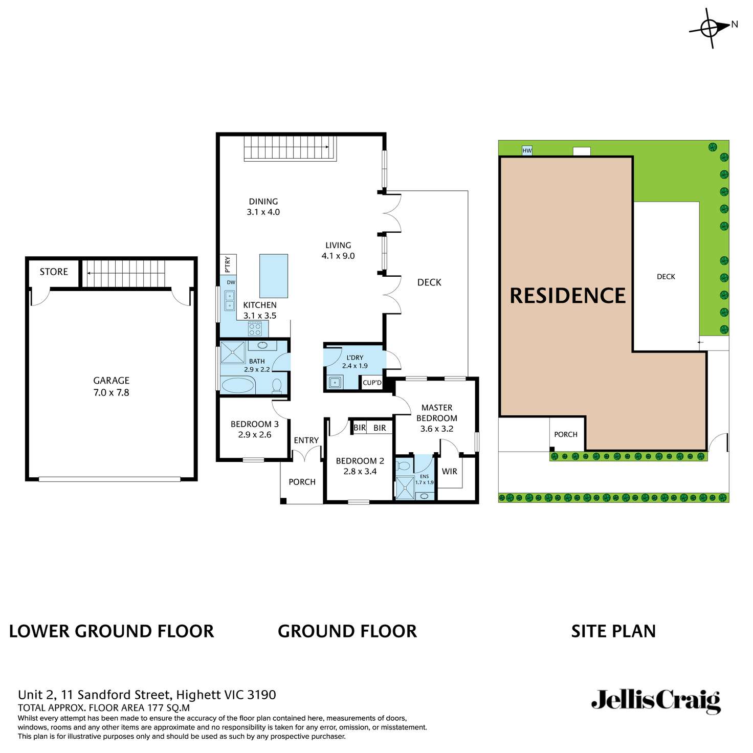 Floorplan of Homely townhouse listing, 2/11 Sandford Street, Highett VIC 3190