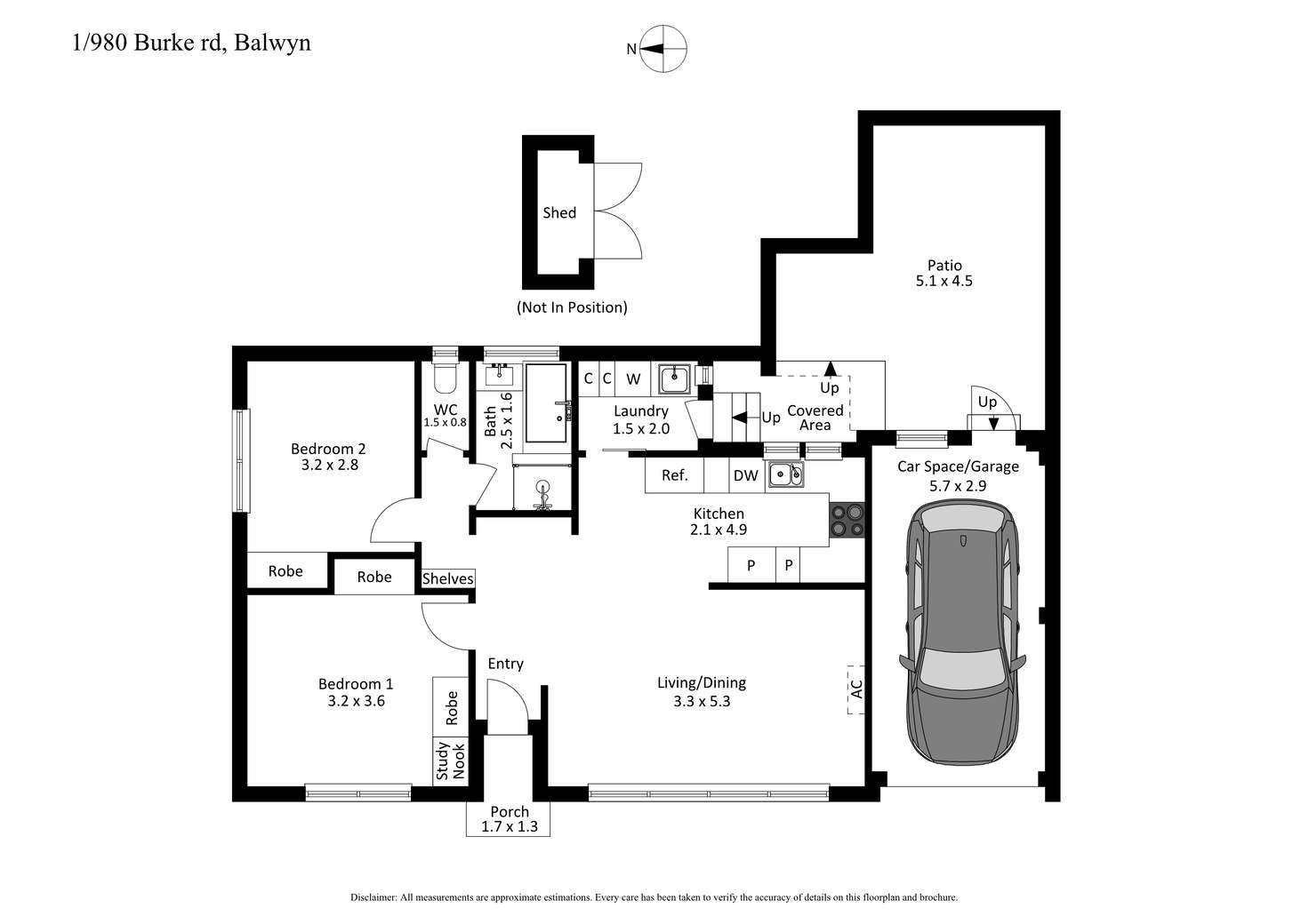 Floorplan of Homely unit listing, 1/980 Burke Road, Balwyn VIC 3103