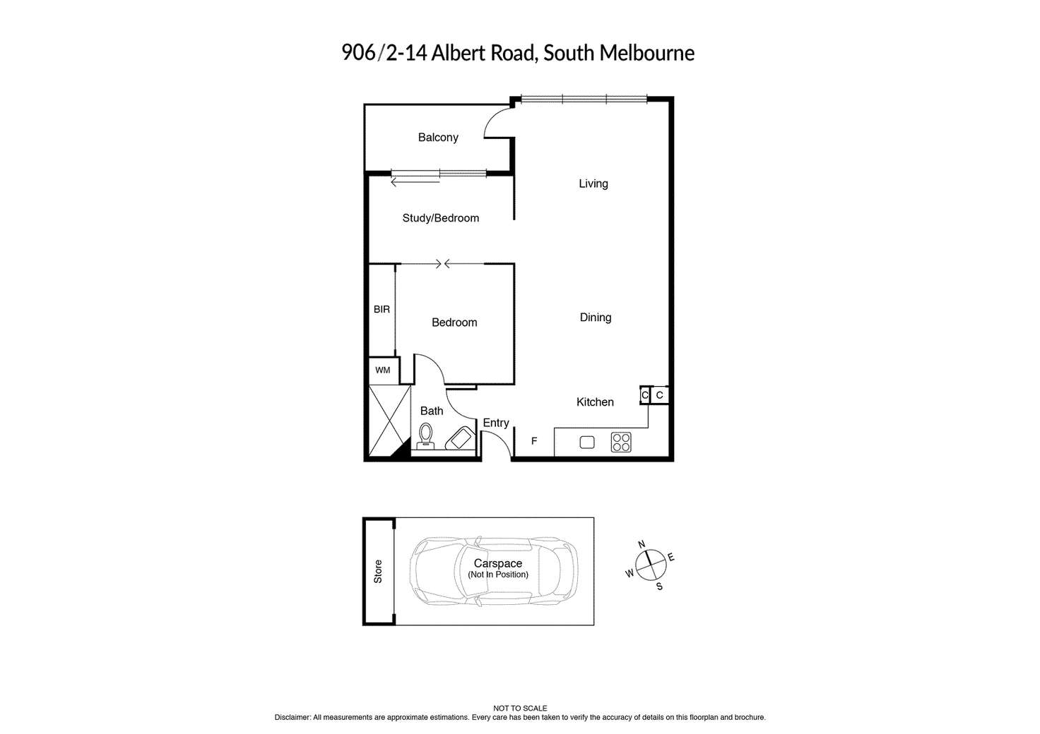 Floorplan of Homely apartment listing, 906/2-14 Albert Road, South Melbourne VIC 3205