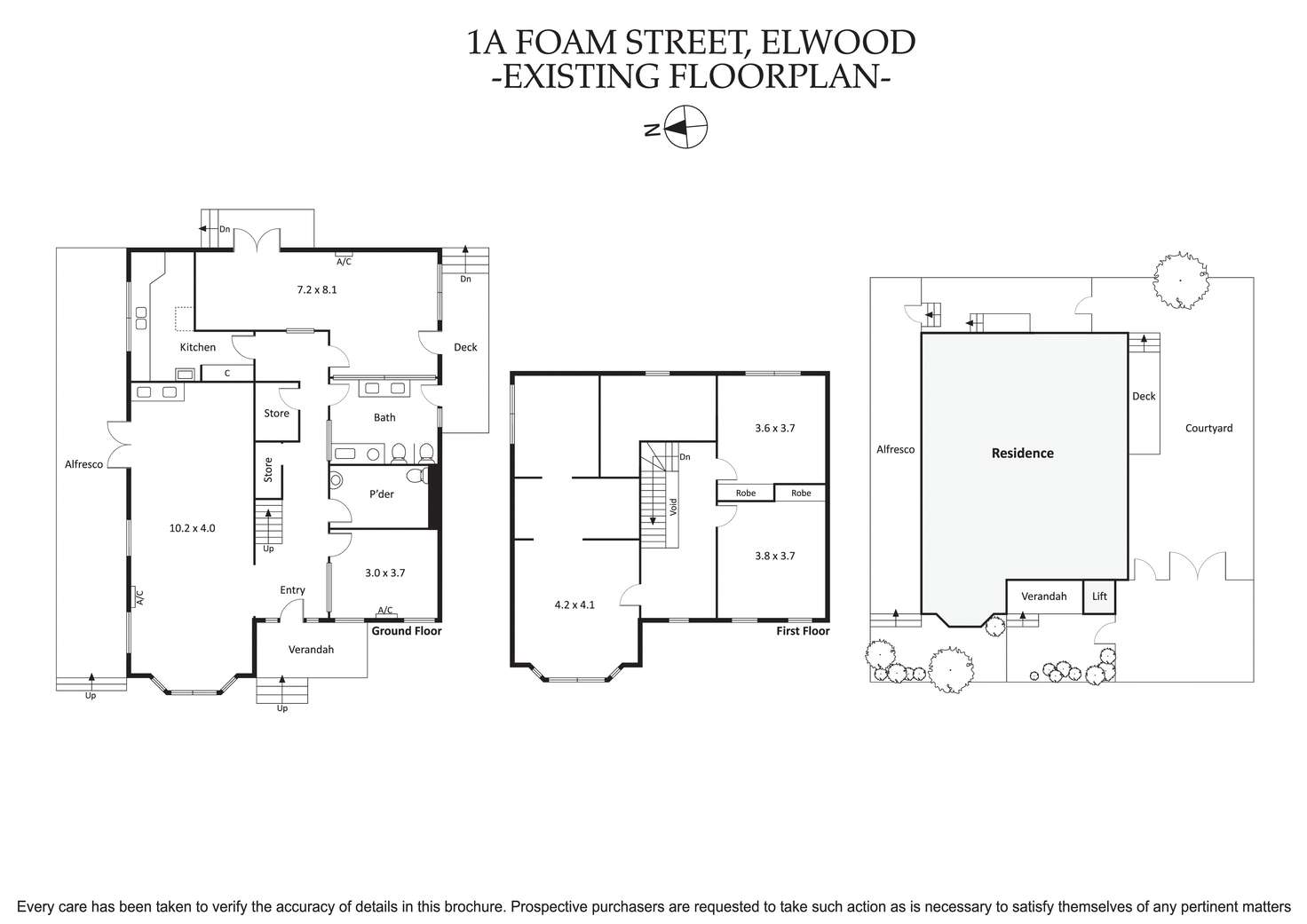 Floorplan of Homely house listing, 1A Foam Street, Elwood VIC 3184