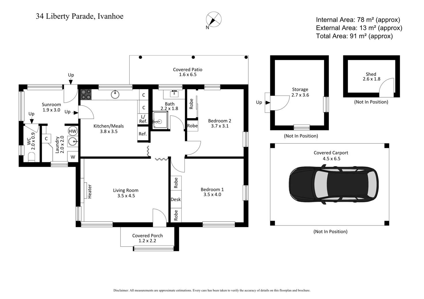 Floorplan of Homely house listing, 34 Liberty Parade, Ivanhoe VIC 3079
