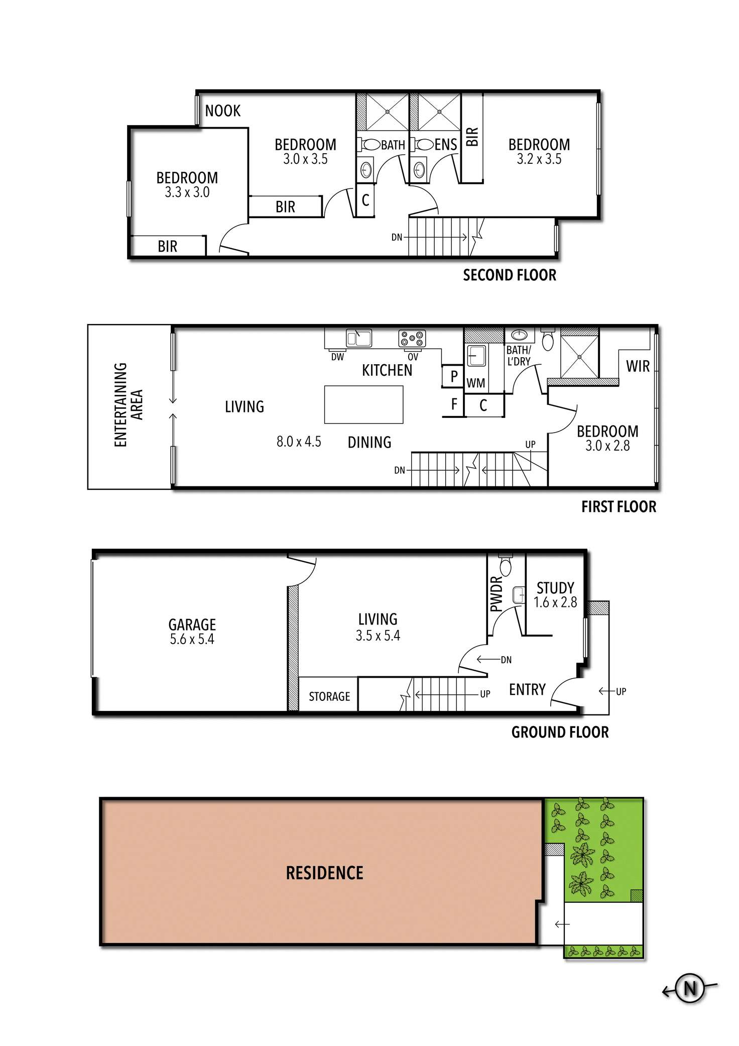 Floorplan of Homely townhouse listing, 22 Arnold Street, Brunswick East VIC 3057