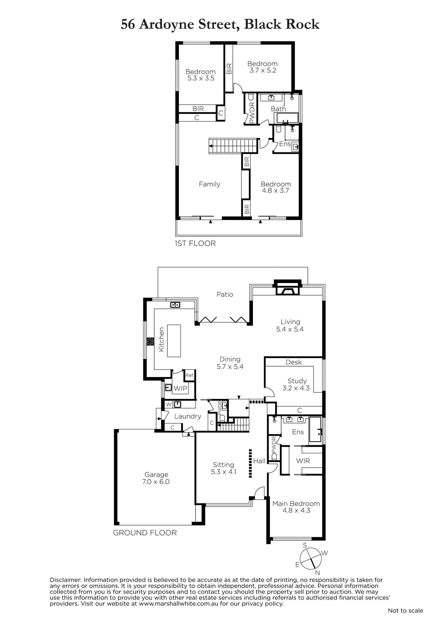 Floorplan of Homely house listing, 56 Ardoyne Street, Black Rock VIC 3193