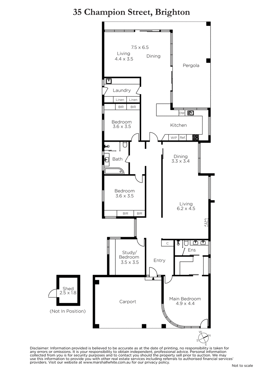 Floorplan of Homely house listing, 35 Champion Street, Brighton VIC 3186