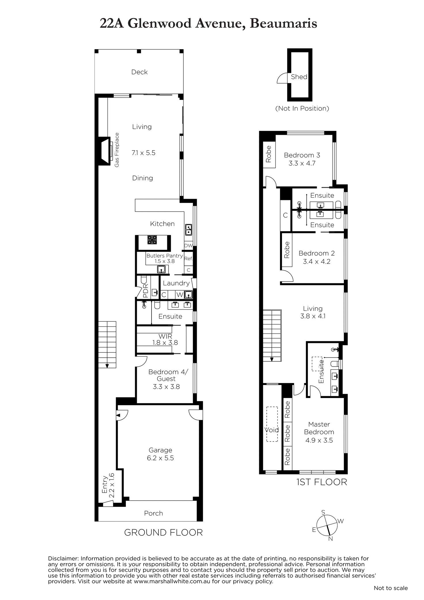 Floorplan of Homely townhouse listing, 22A Glenwood Avenue, Beaumaris VIC 3193