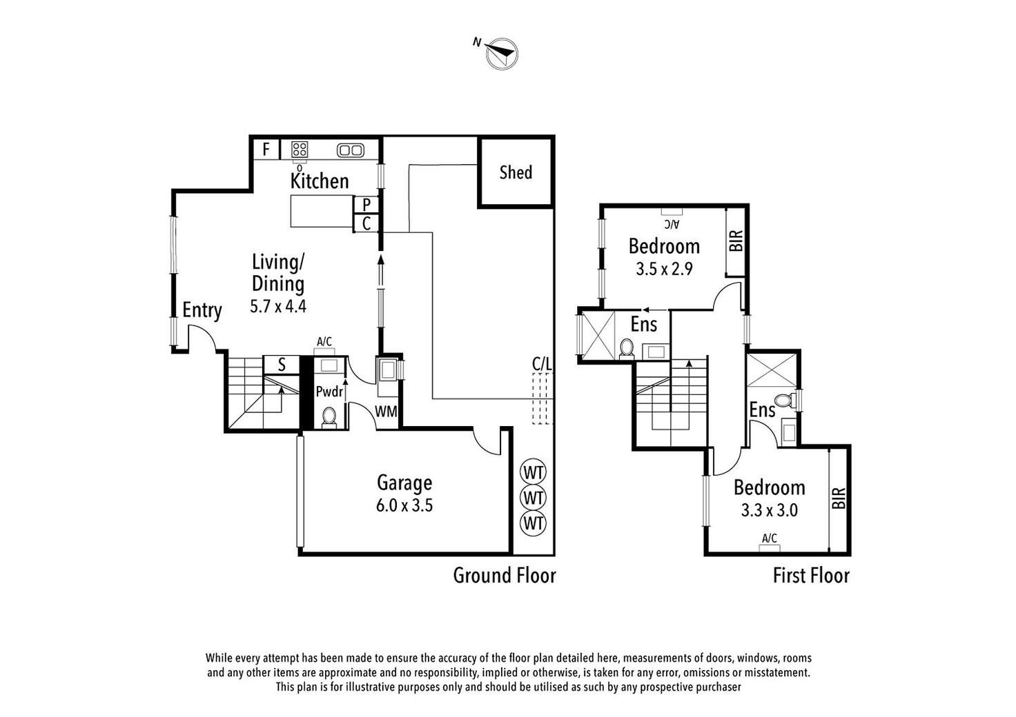 Floorplan of Homely townhouse listing, 2/95 Outhwaite Road, Heidelberg Heights VIC 3081
