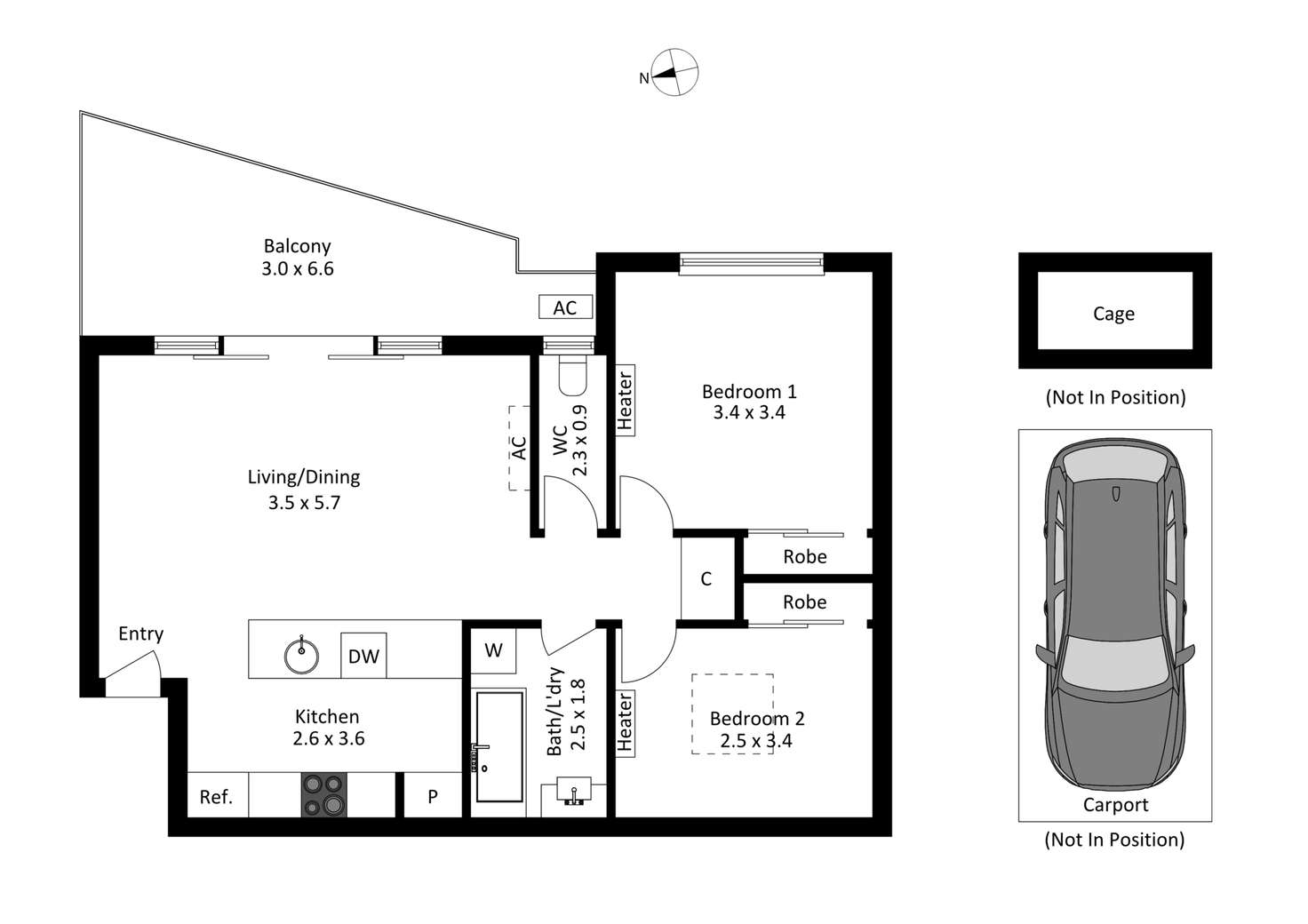 Floorplan of Homely apartment listing, 203/662 Whitehorse Road, Mont Albert VIC 3127