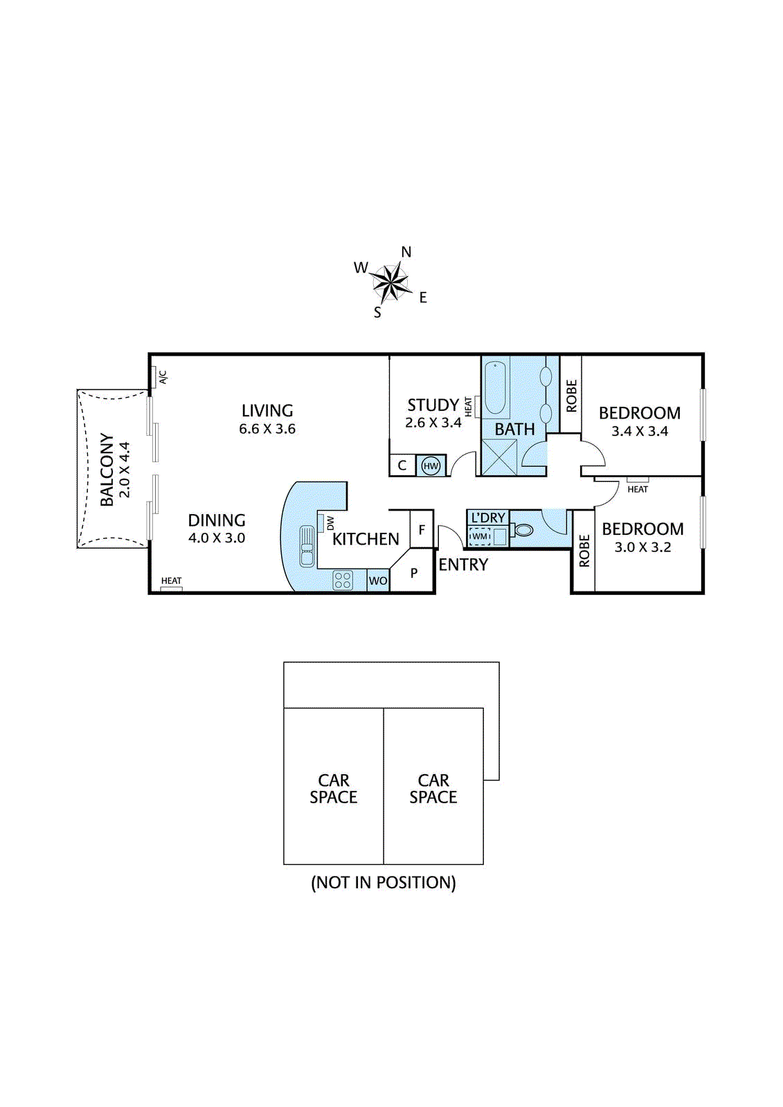 Floorplan of Homely apartment listing, 18/2 Grand Boulevard, Montmorency VIC 3094