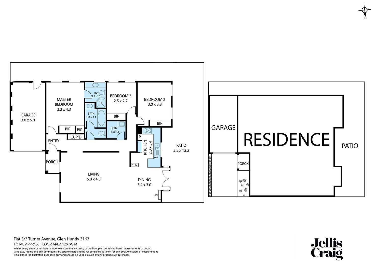 Floorplan of Homely unit listing, 3/3 Turner Avenue, Glen Huntly VIC 3163