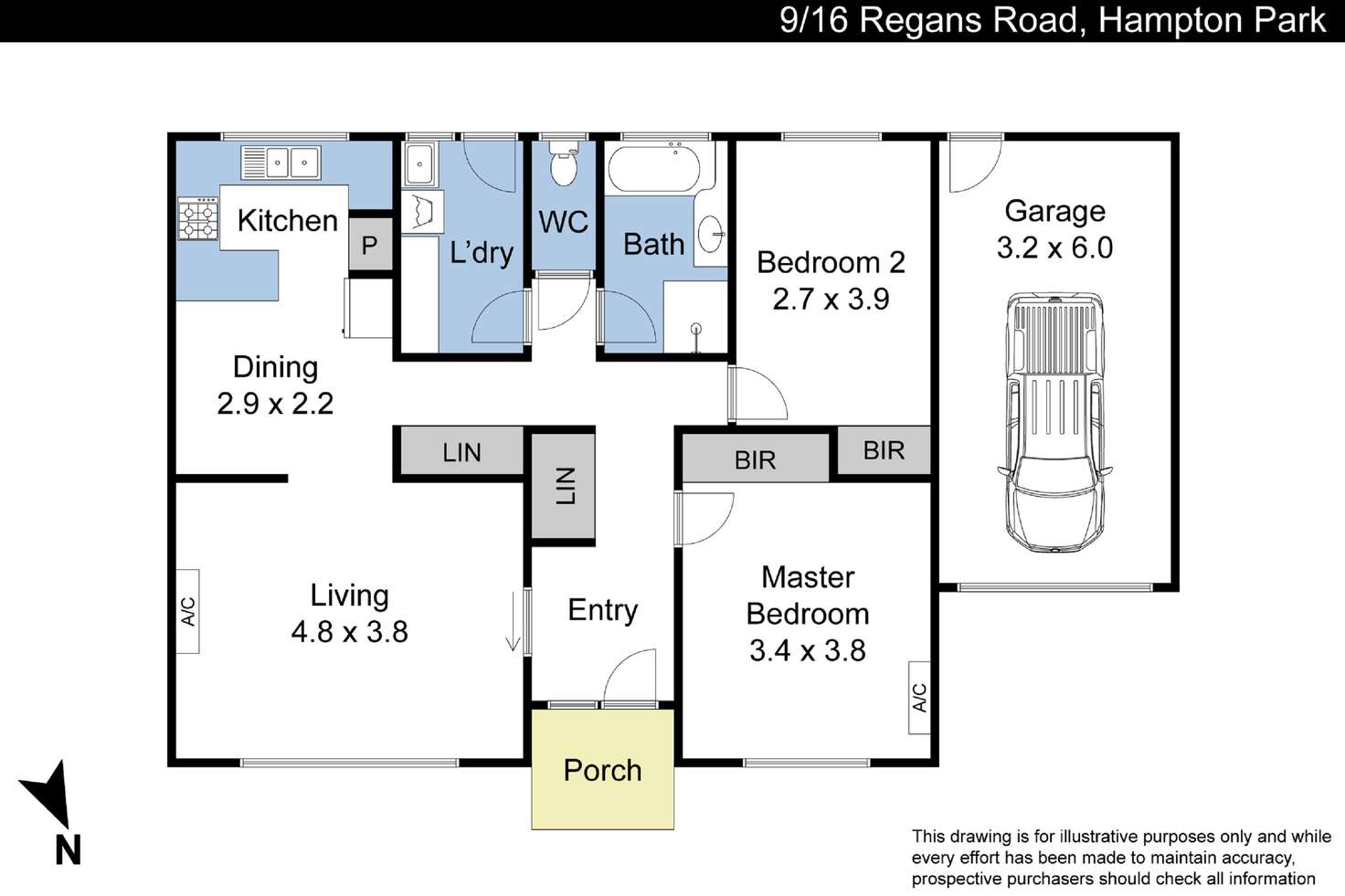 Floorplan of Homely unit listing, 9/16-18 Regans Road, Hampton Park VIC 3976