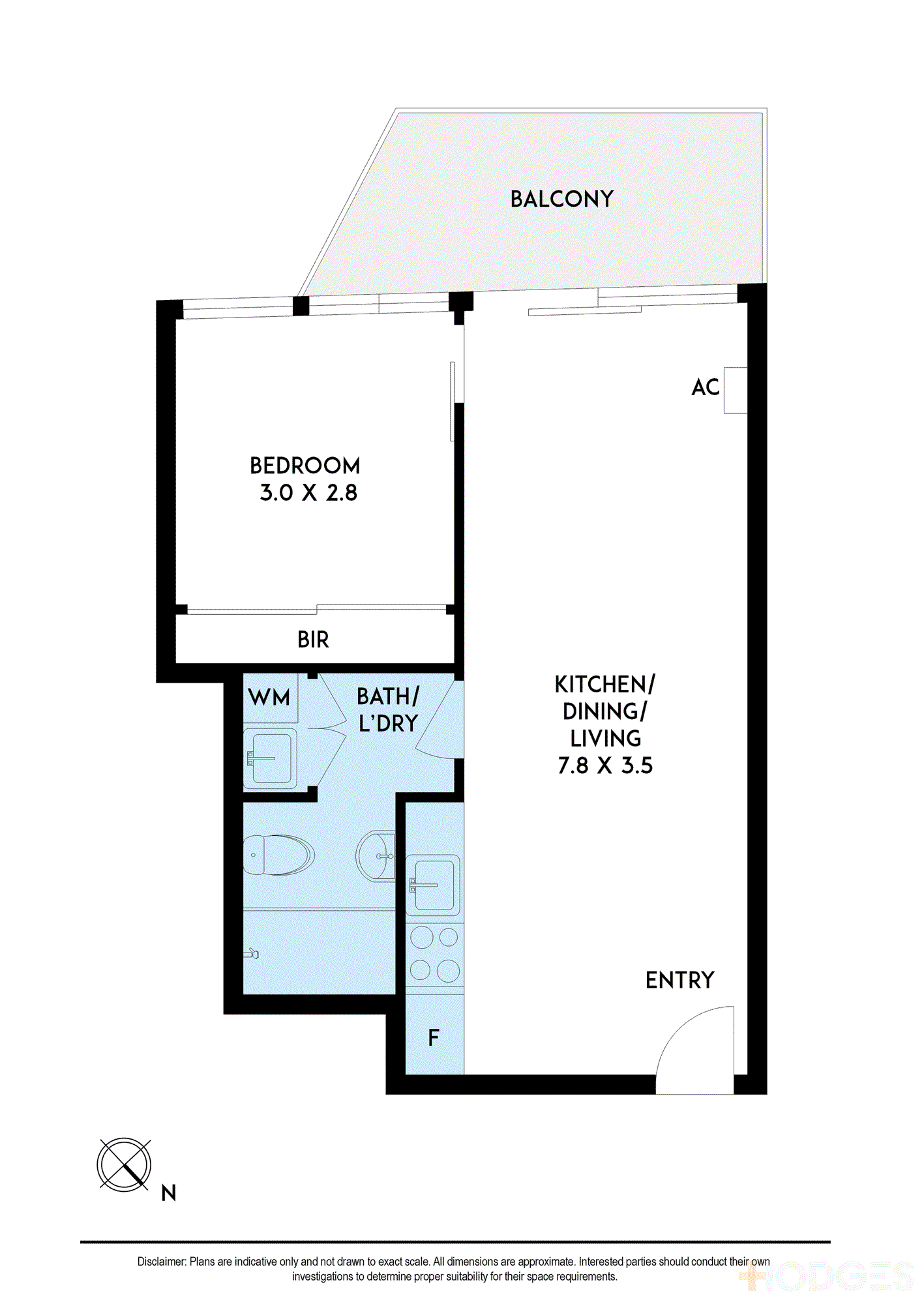 Floorplan of Homely apartment listing, 206/2 Kingsley Street, Elwood VIC 3184