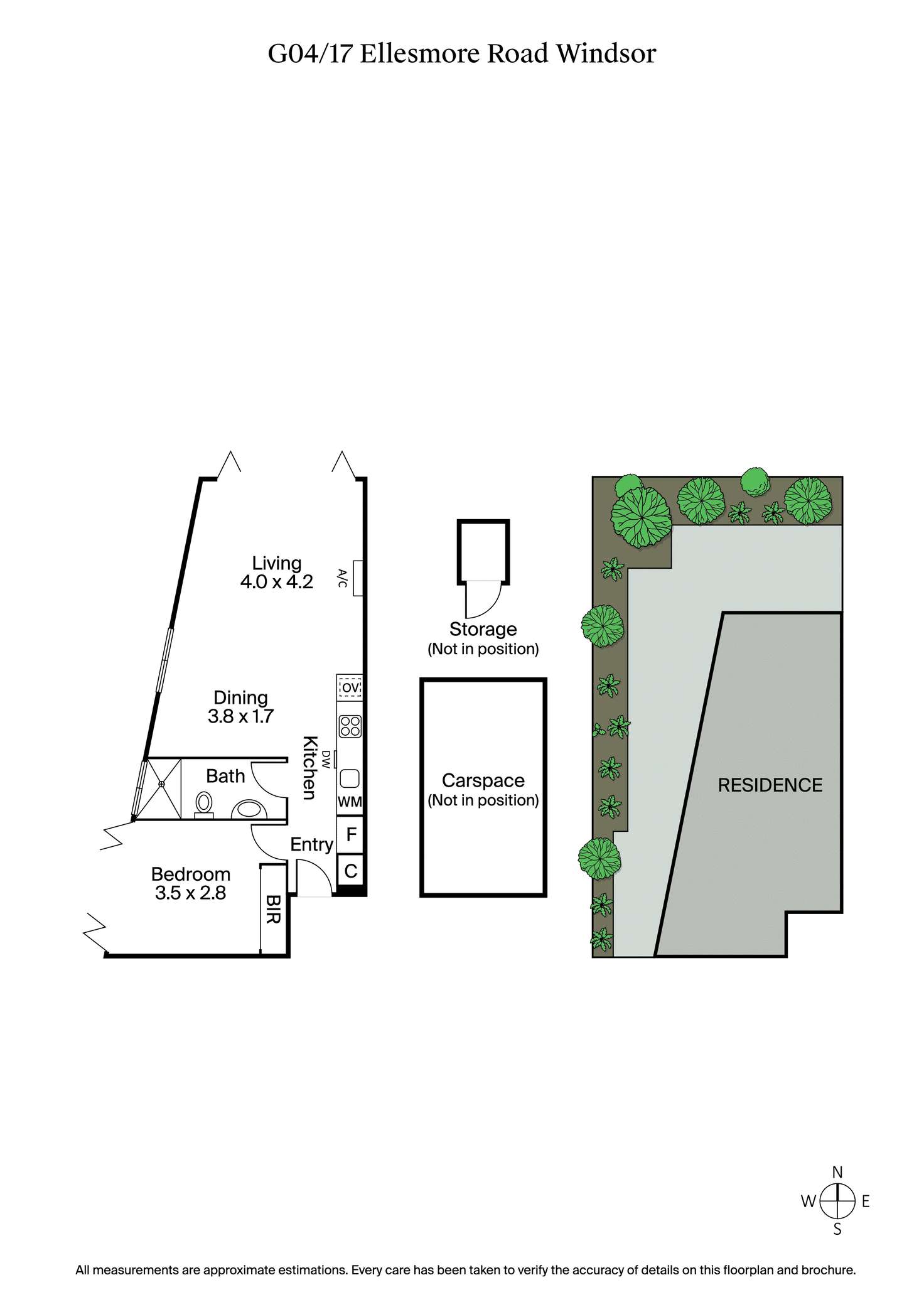 Floorplan of Homely apartment listing, G04/17 Ellesmere Road, Windsor VIC 3181