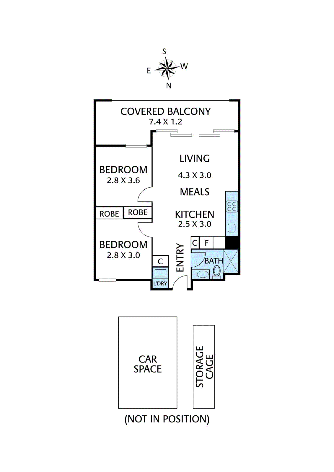 Floorplan of Homely apartment listing, 308/114 Helen Street, Northcote VIC 3070