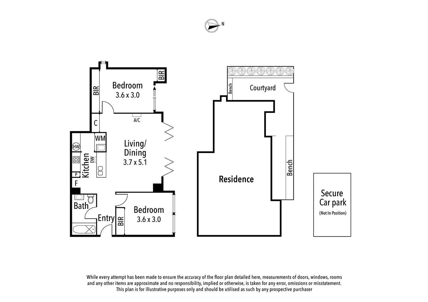 Floorplan of Homely apartment listing, 1/96 Hawdon Street, Heidelberg VIC 3084