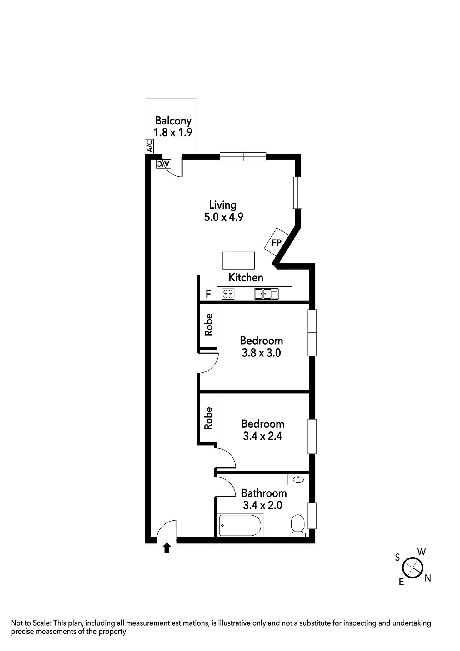 Floorplan of Homely apartment listing, 8/6 May Street, Elwood VIC 3184