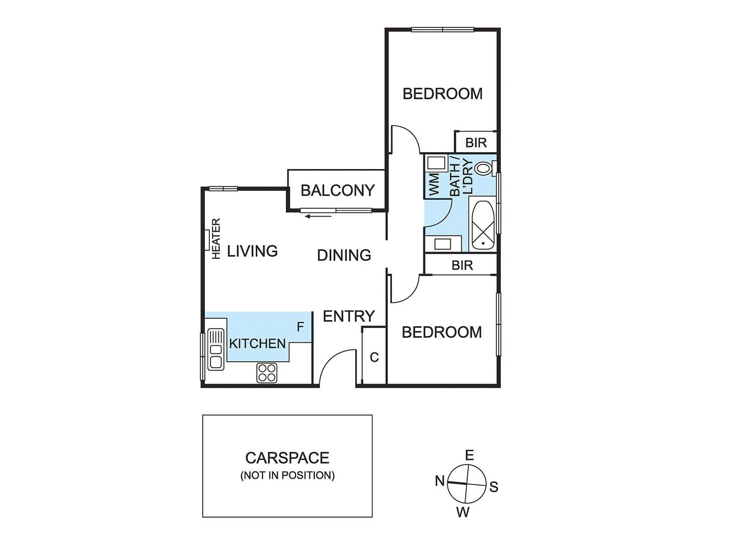 Floorplan of Homely apartment listing, 29/174-176 Victoria Street, Brunswick VIC 3056