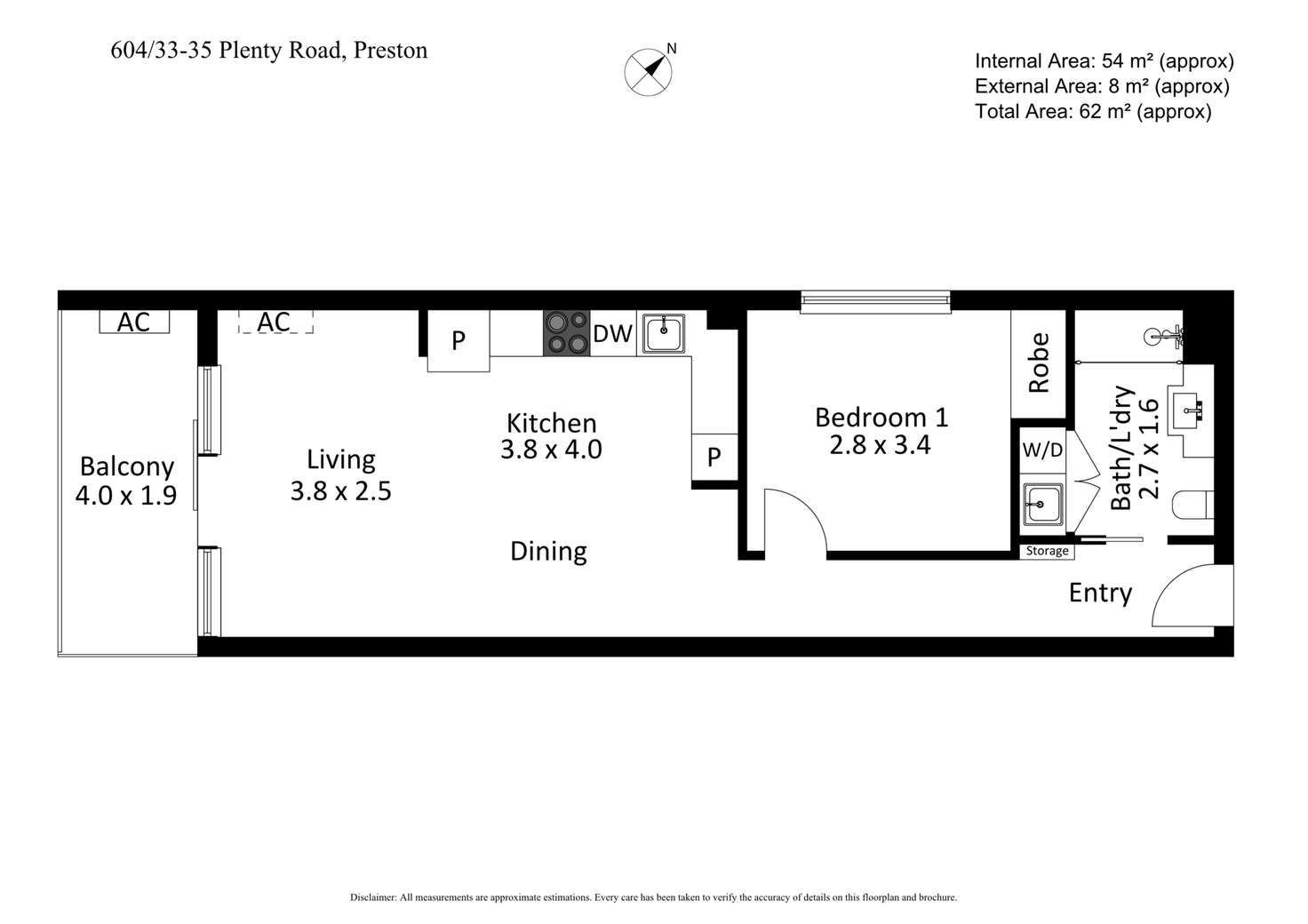 Floorplan of Homely apartment listing, 604/35 Plenty Road, Preston VIC 3072