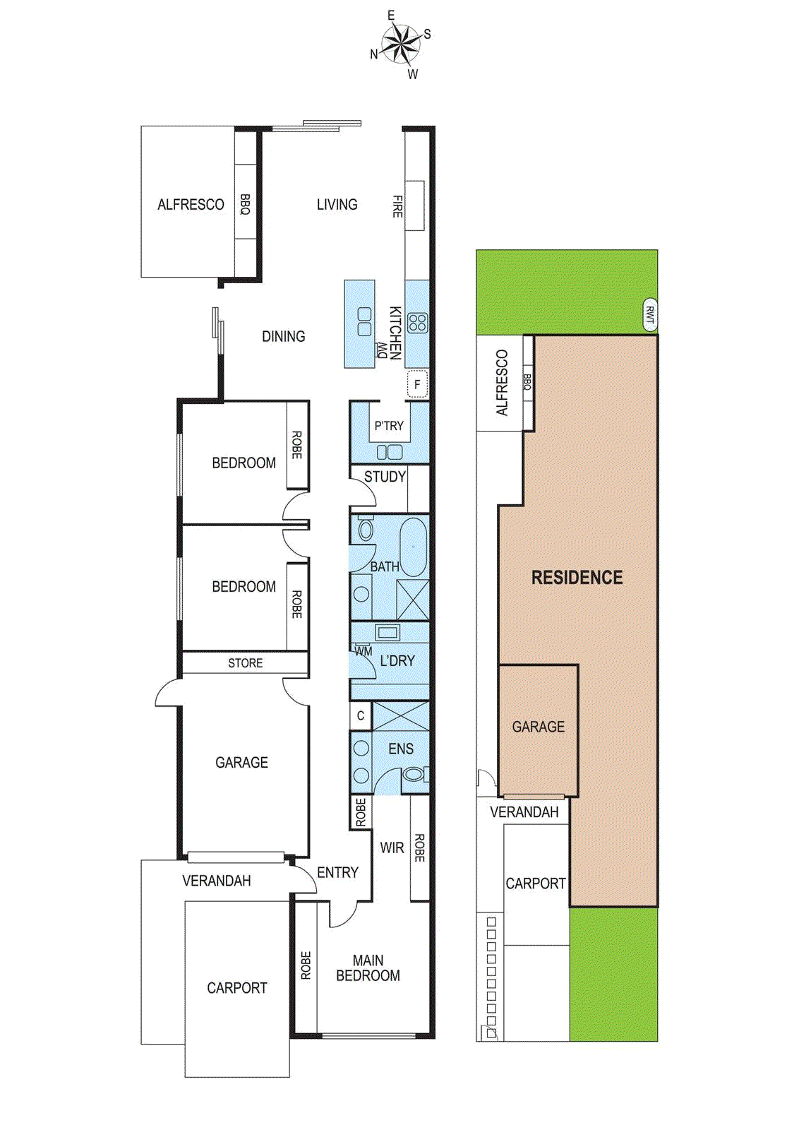 Floorplan of Homely townhouse listing, 22a & 22b Kurrajong Street, Bentleigh East VIC 3165