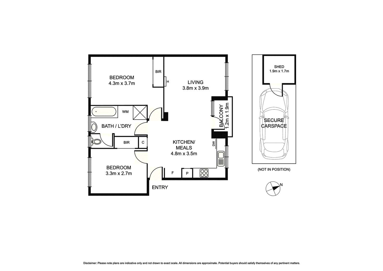 Floorplan of Homely apartment listing, 5/12 Selwyn Avenue, Elwood VIC 3184