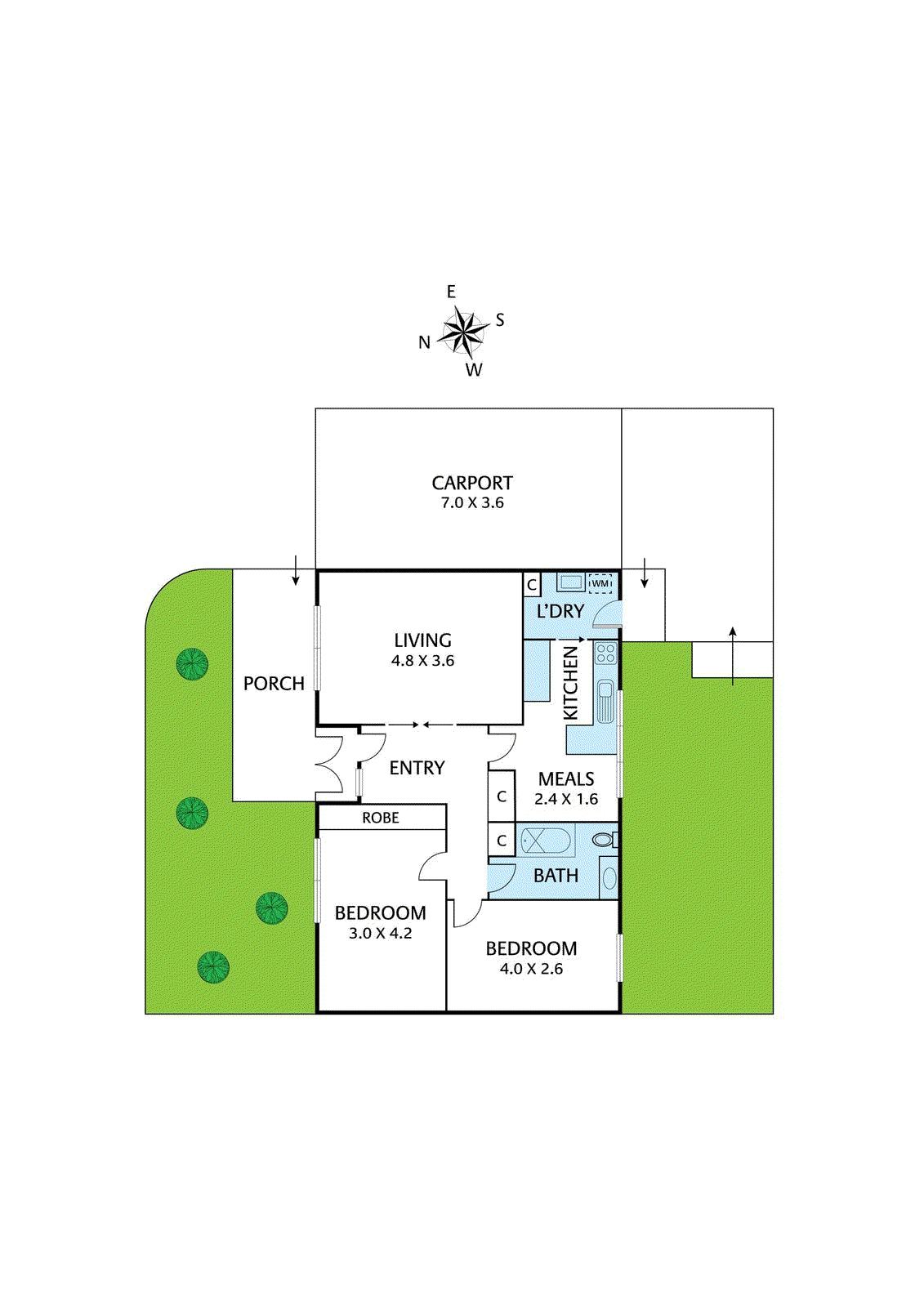 Floorplan of Homely unit listing, 3/666 Main Road, Eltham VIC 3095