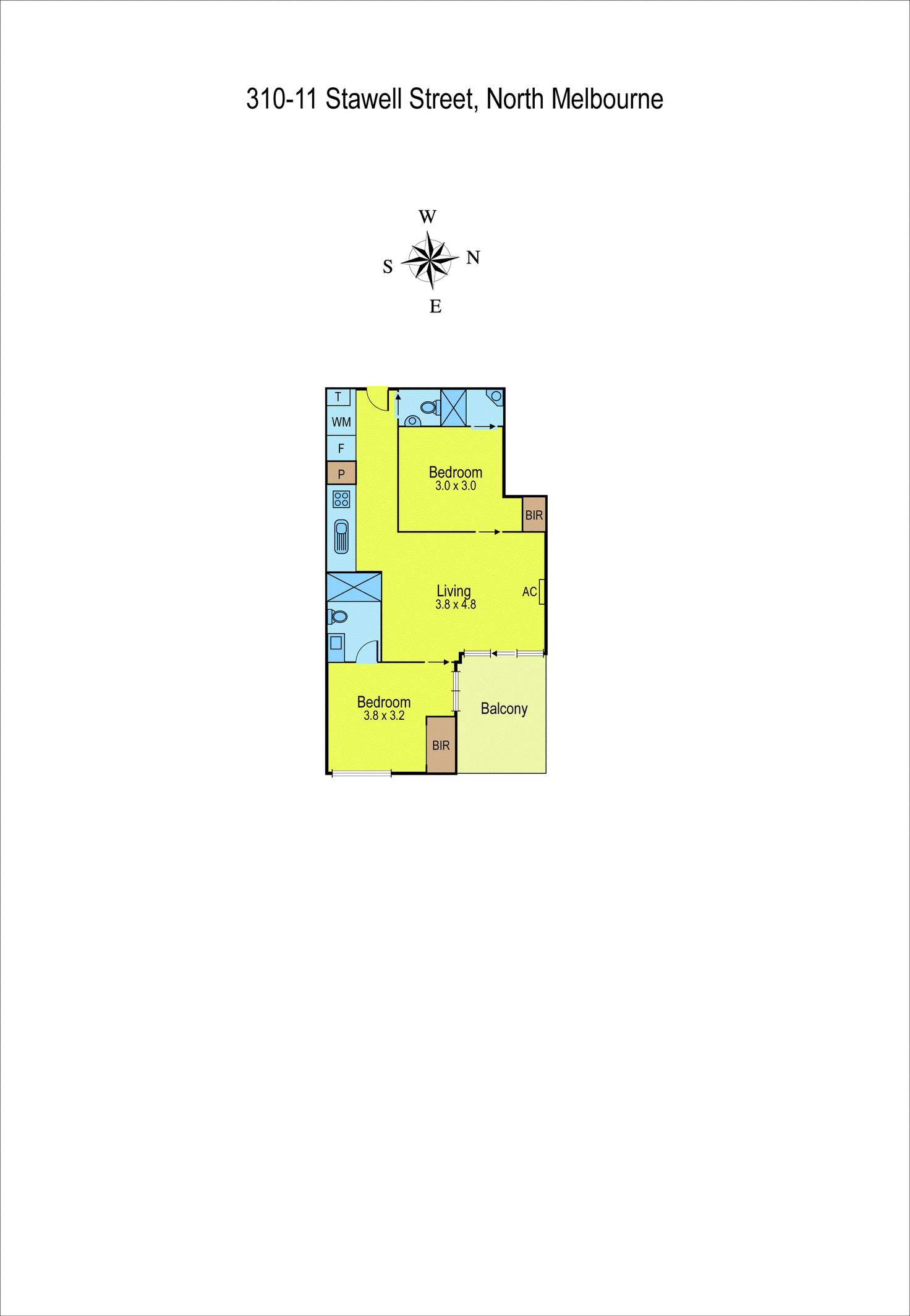 Floorplan of Homely apartment listing, 310/11 Stawell Street, North Melbourne VIC 3051