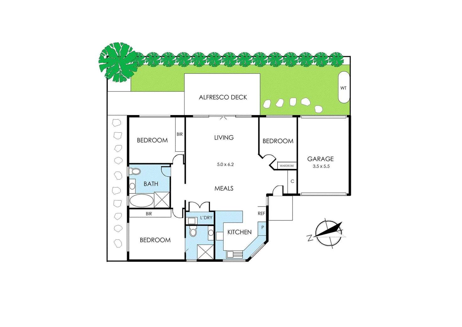 Floorplan of Homely townhouse listing, 2/4 Hull Street, Bentleigh East VIC 3165