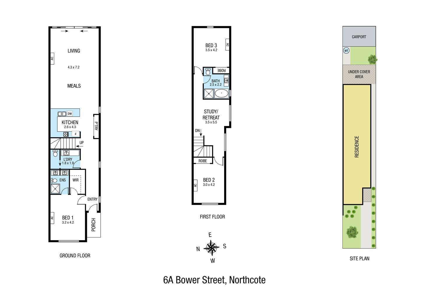 Floorplan of Homely house listing, 6A Bower Street, Northcote VIC 3070