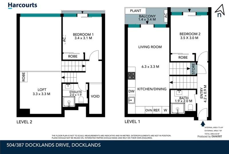 Floorplan of Homely apartment listing, 504/387 Docklands Drive, Docklands VIC 3008