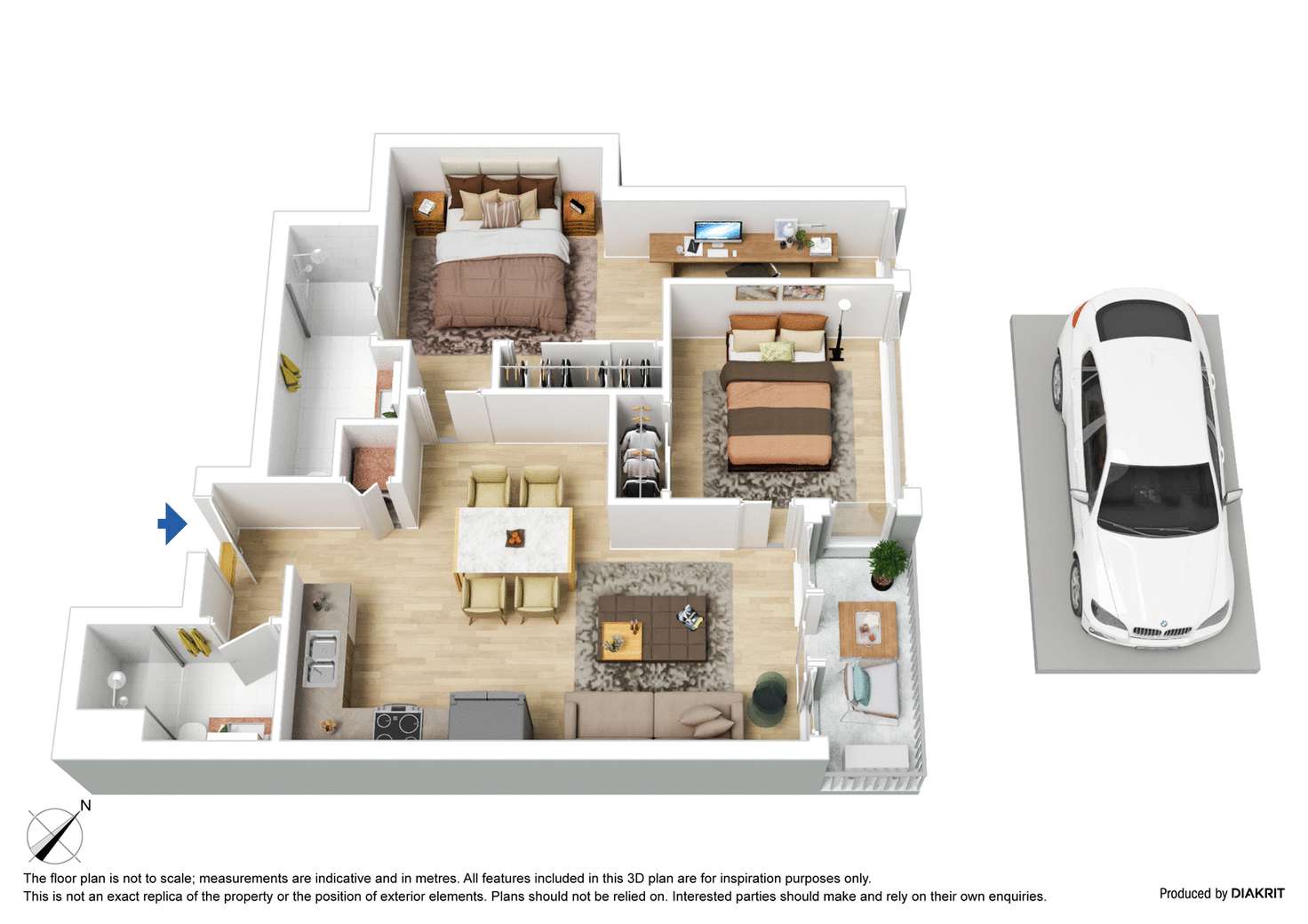 Floorplan of Homely apartment listing, 711/1 Balston Street, Southbank VIC 3006