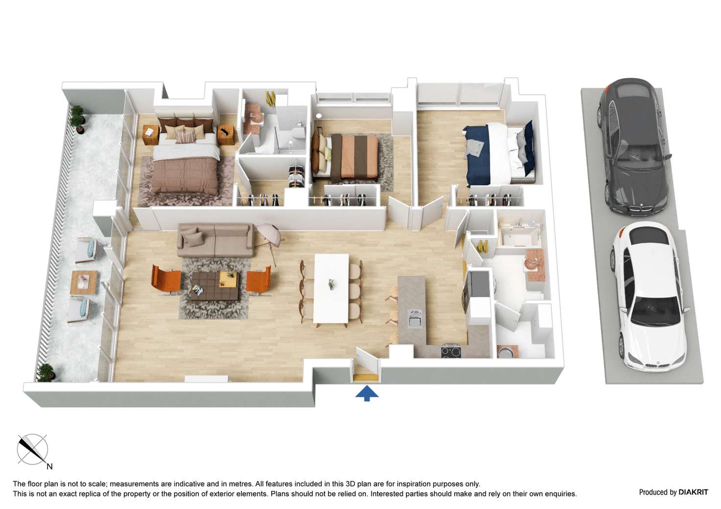 Floorplan of Homely apartment listing, 51/100 Kavanagh Street, Southbank VIC 3006