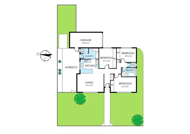 Floorplan of Homely unit listing, 1/3 Keefer Street, Mordialloc VIC 3195
