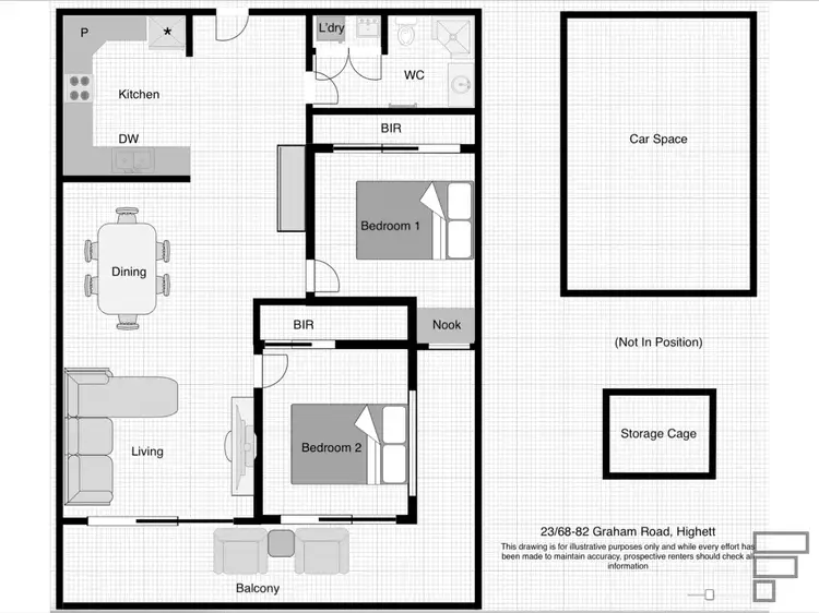 Floorplan of Homely apartment listing, 23/68 Graham Road, Highett VIC 3190