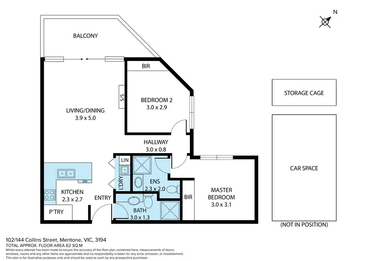 Floorplan of Homely unit listing, 102/144 Collins Street, Mentone VIC 3194