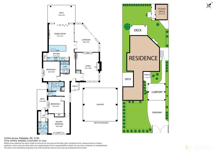 Floorplan of Homely house listing, 24 Elm Grove, Parkdale VIC 3195