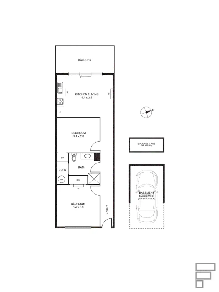 Floorplan of Homely apartment listing, 102/115 Neerim Road, Glen Huntly VIC 3163