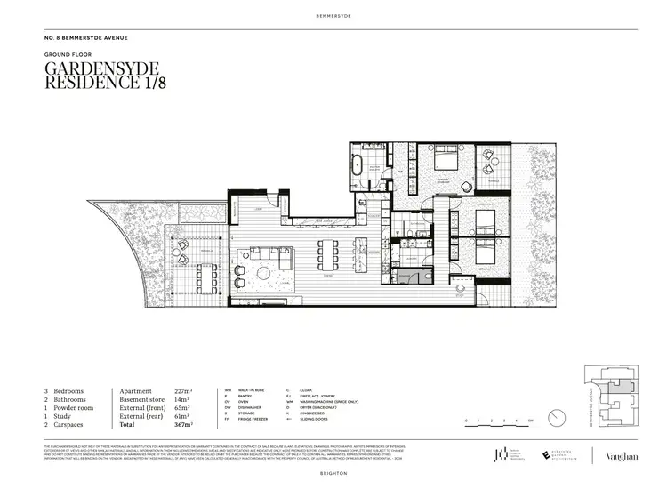 Floorplan of Homely apartment listing, 1/8 Bemmersyde Avenue, Brighton VIC 3186