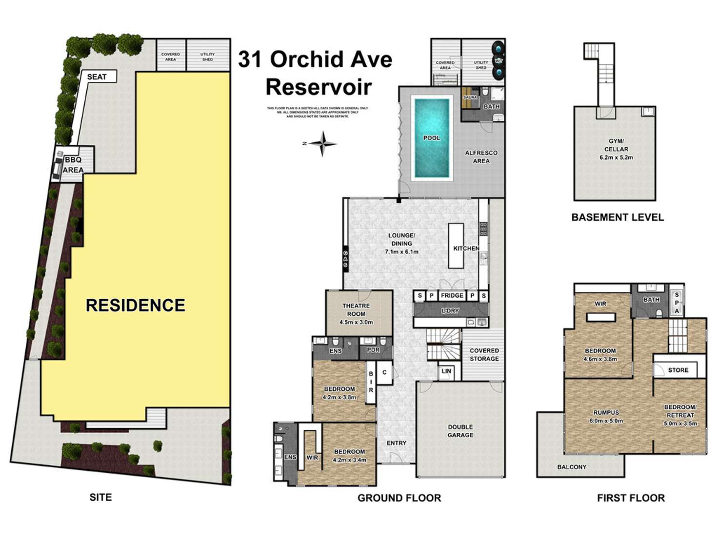 Floorplan of Homely house listing, 31 Orchid Avenue, Reservoir VIC 3073