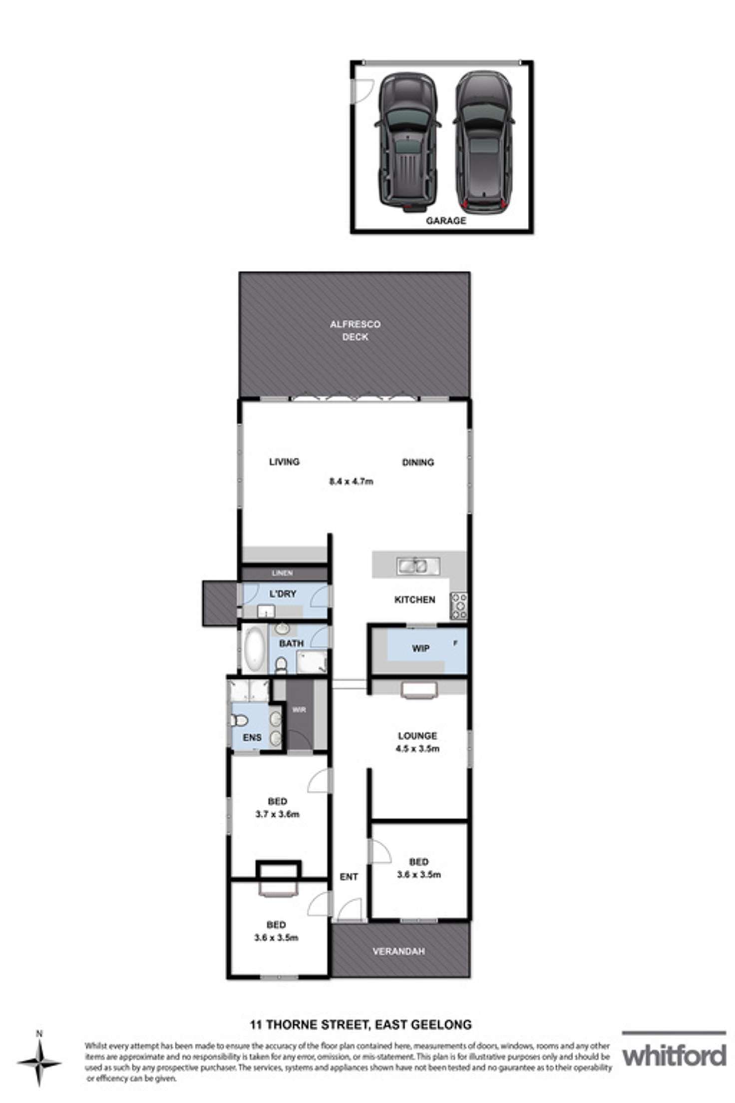 Floorplan of Homely house listing, 11 Thorne Street, East Geelong VIC 3219