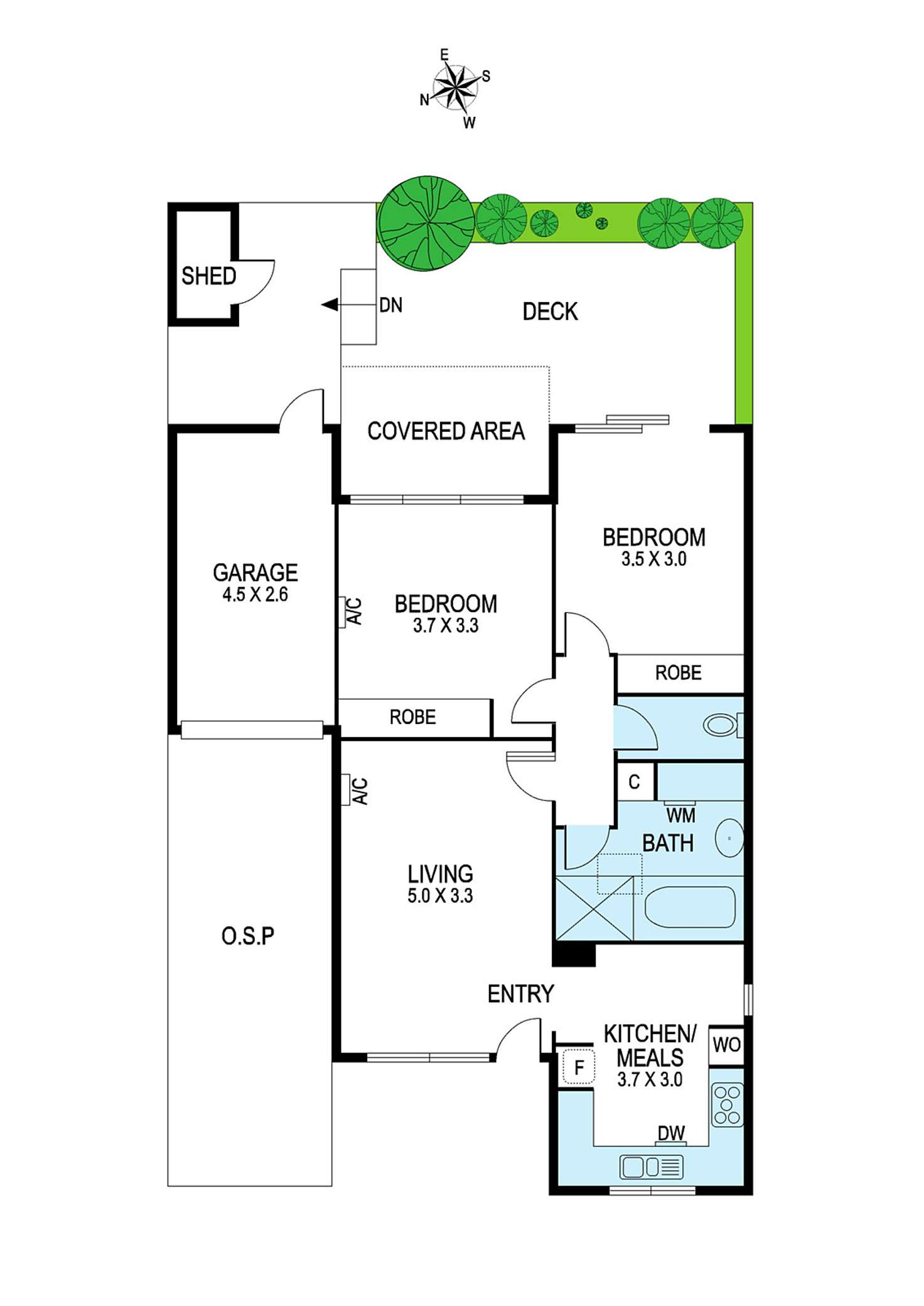 Floorplan of Homely unit listing, 5/13 Kelly Avenue, Hampton East VIC 3188