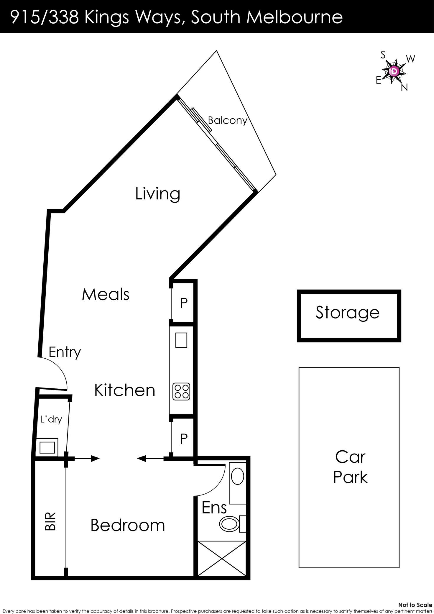 Floorplan of Homely apartment listing, 915/338 Kings Way, South Melbourne VIC 3205