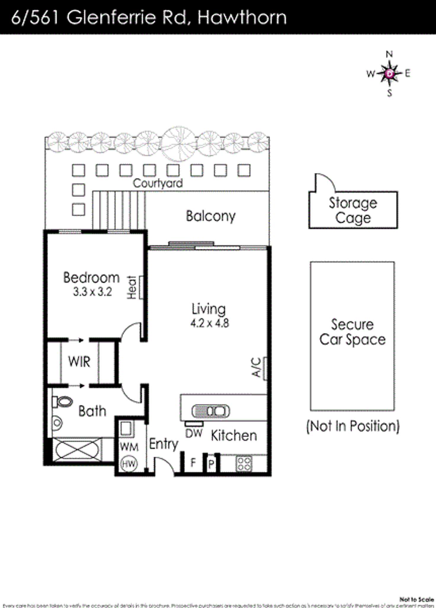 Floorplan of Homely apartment listing, 6/561 Glenferrie Road, Hawthorn VIC 3122